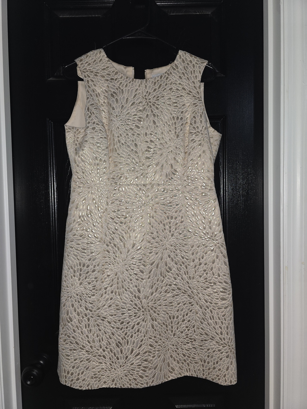 Elizabeth McKay Ivory And Gold Embellished Dress